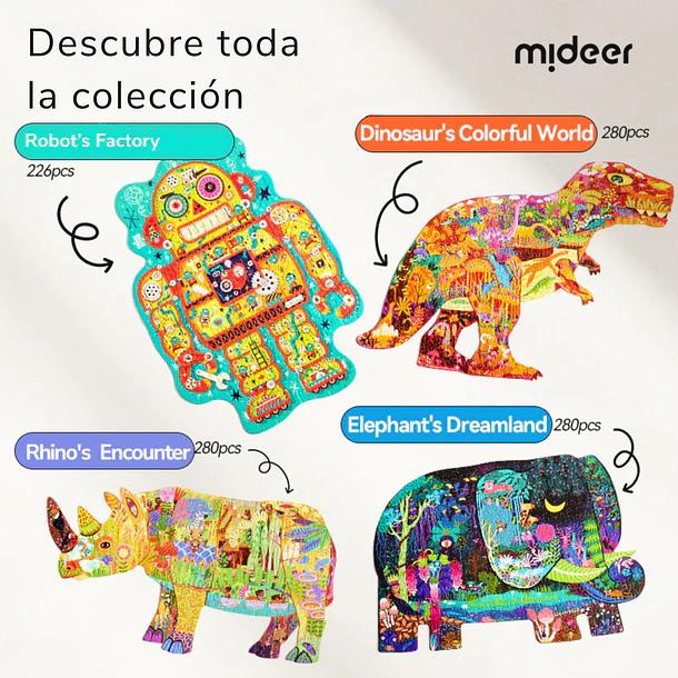 Puzzle El Sueño del Elefante | Mideer | 280 piezas 6