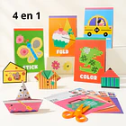 Set Manualidades Preescolar 4 en 1 Mideer - Cortar, Doblar, Pegar y Pintar 3