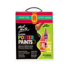 Set 6 Témperas Fluorescentes 60ml Con Aplicador Mont Marte 1