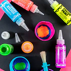Set 6 Témperas Fluorescentes 60ml Con Aplicador Mont Marte 10