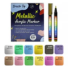 Marcadores Acrílicos Metálicos 12 colores 6