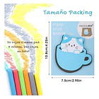 Pack 240 Notas Adhesivas De Gatitos Kawaii En 8 Colores Varios 5