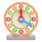 Reloj De Madera Didáctico Para Aprender La Hora +48 Tarjetas 2
