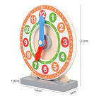 Reloj De Madera Didáctico Para Aprender La Hora +48 Tarjetas 5
