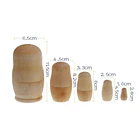 Muñecas Rusas Matryoshka De Madera Para Pintar 5 Piezas 11cm 3