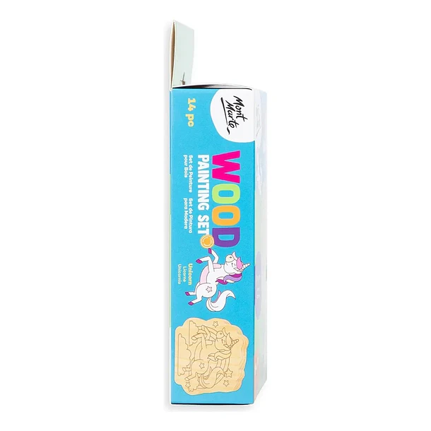 Kit De Pintura Sobre Madera Mont Marte Unicornio 14 Piezas 3