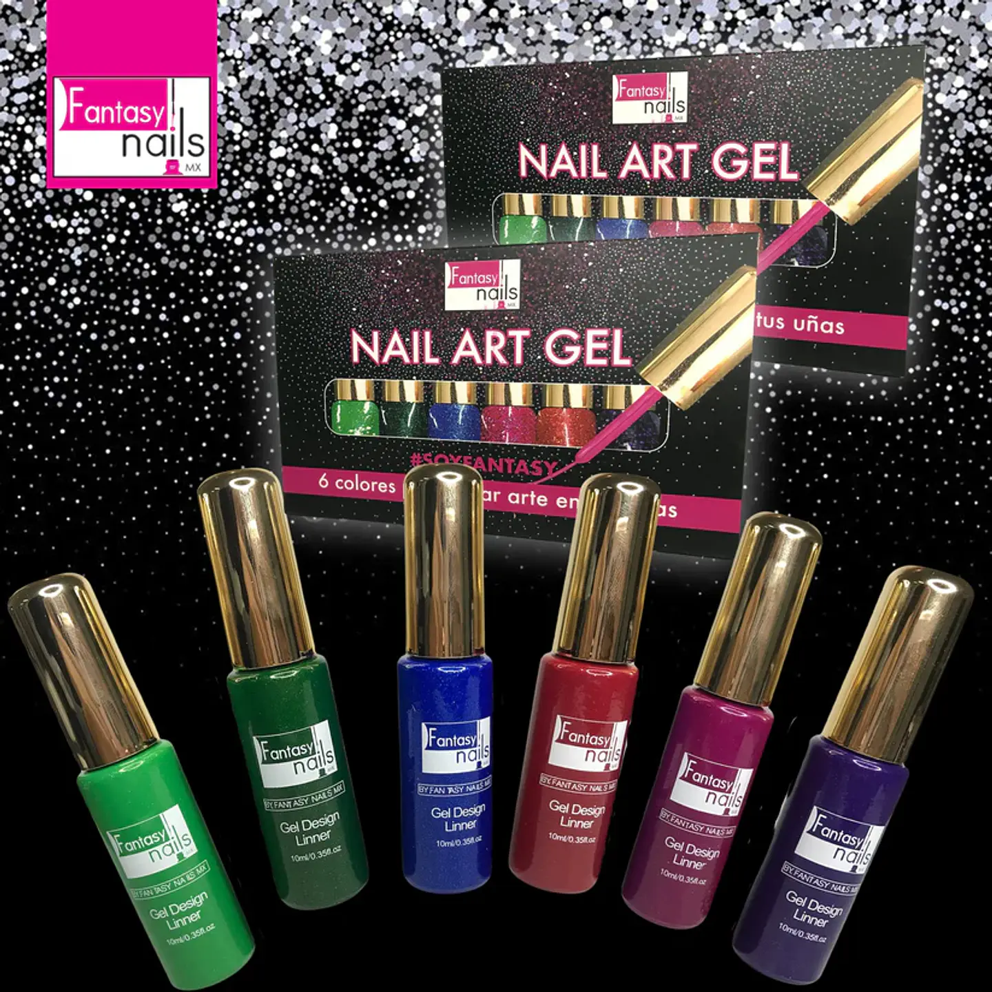 Gel paint Art Gel Shine 6 Colores 1