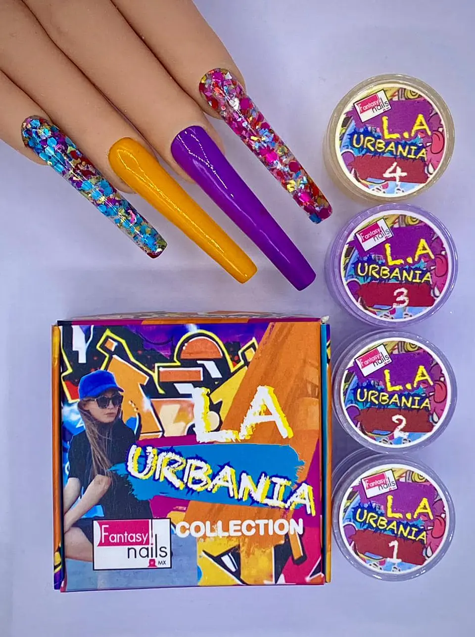 Coleccion  de acrilicos Urbania 4 colores 1