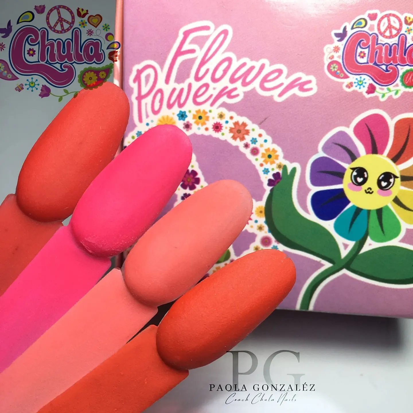 Colección de Acrílicos 4 colores Flower Power 1