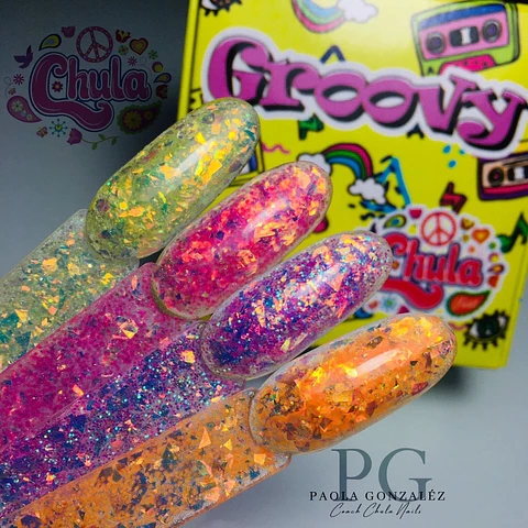 Colección de Acrílicos 4 colores Groovy