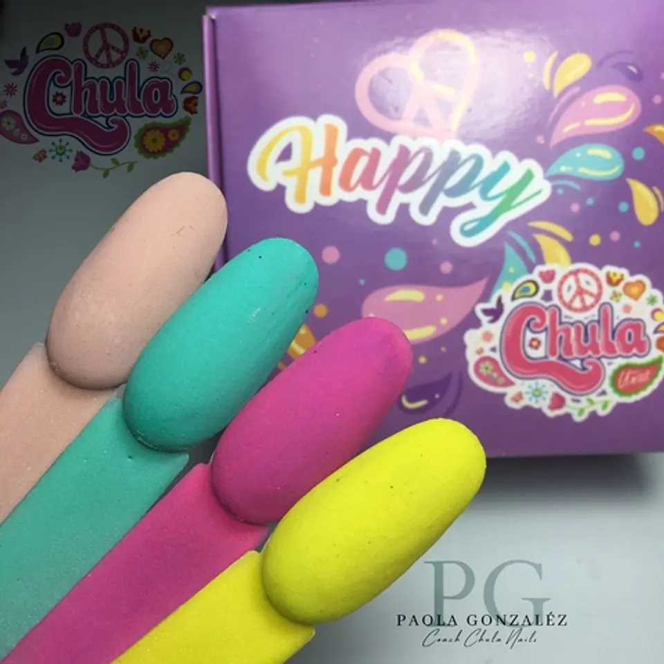 Colección de Acrílicos 4 colores  Happy 1