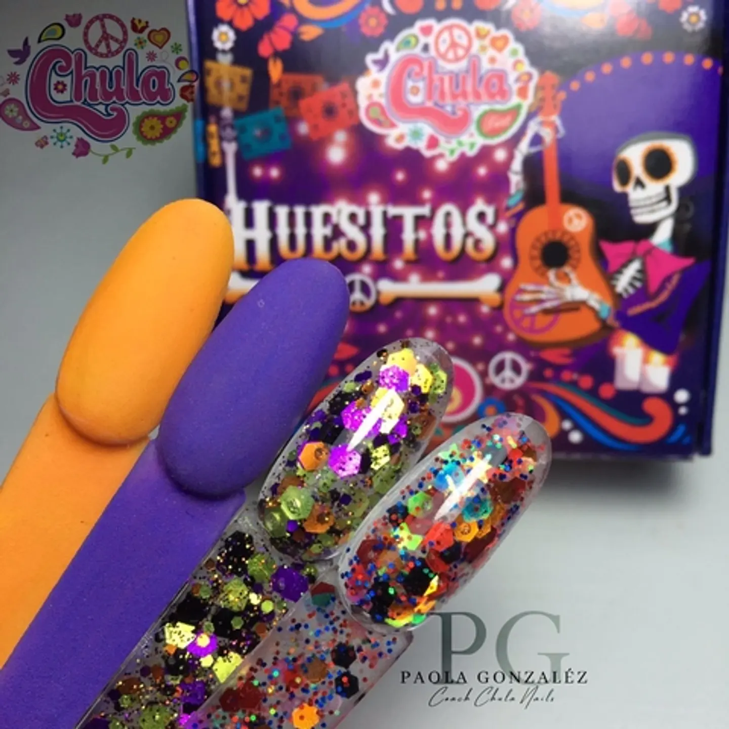 Colección de Acrílicos 4 colores  Huesitos 1