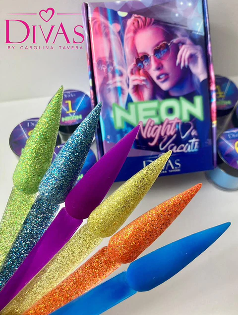 Colección de Acrílicos 6 colores Neon Nigth De Divas