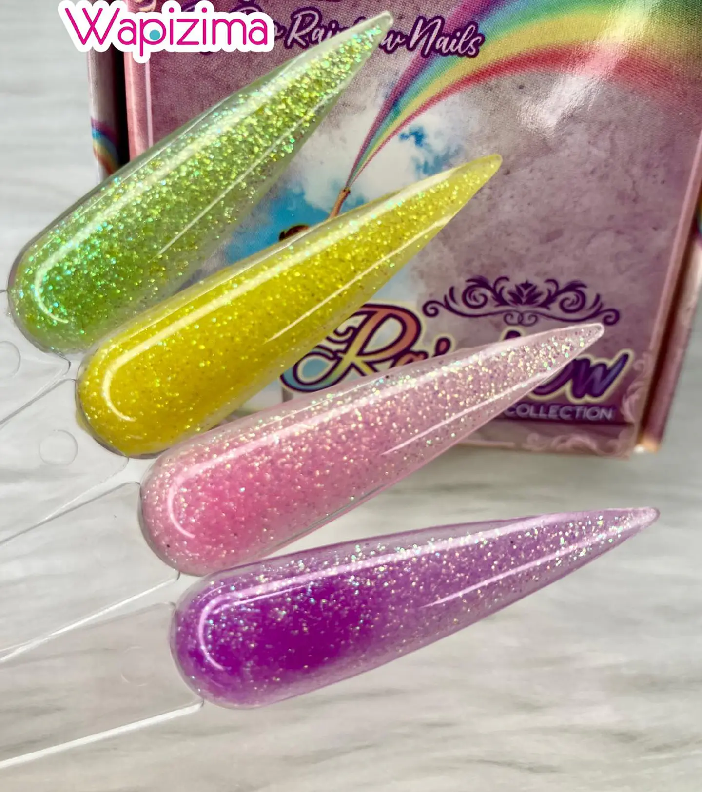 Colección de Acrílicos  4 colores Rainbow 1