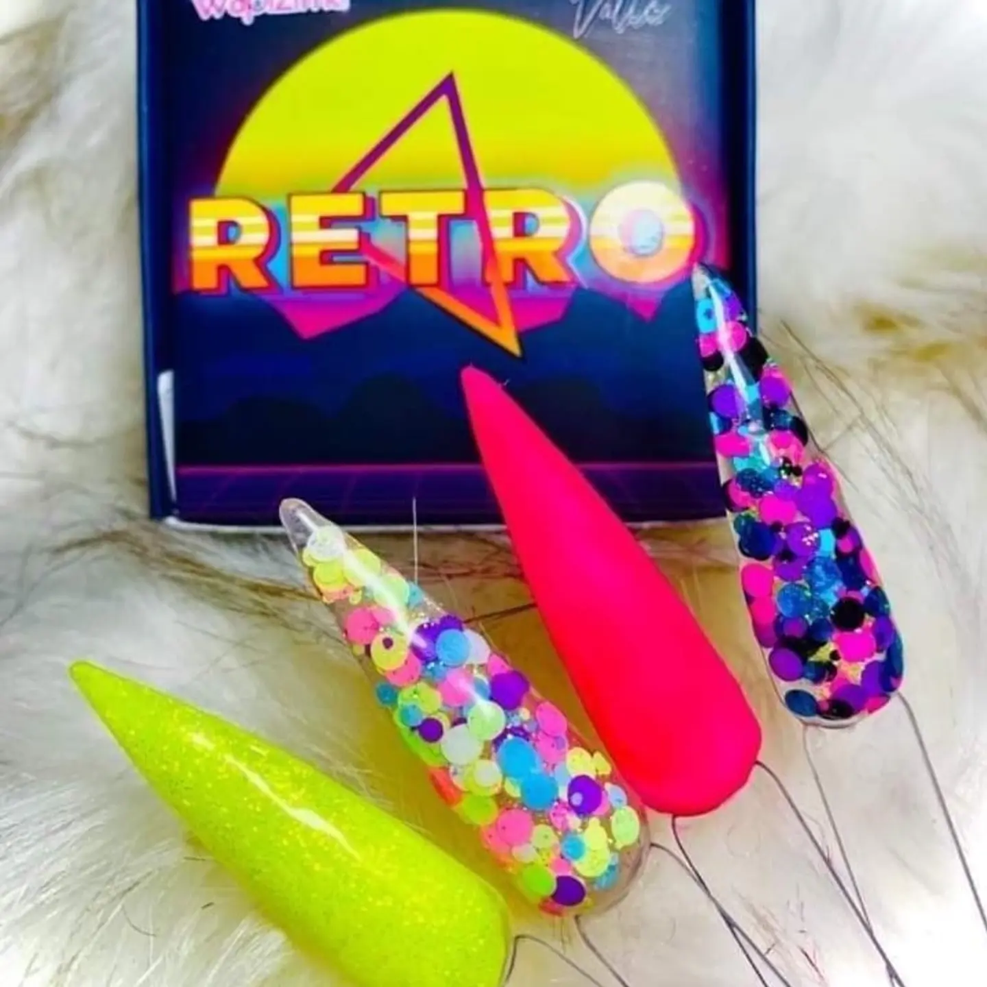 Colección de Acrílicos 4 colores  Retro 1