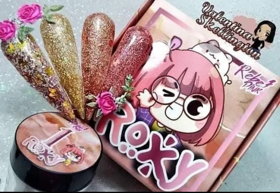 Colección de Acrílicos 4 colores Roxy  de Rebel pink 1
