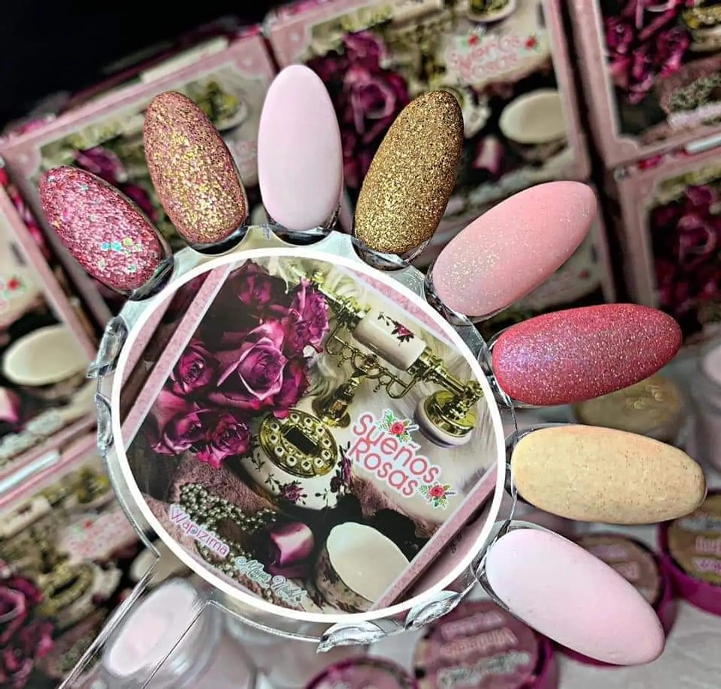 Colección de Acrílicos 8 colores Sueños Rosas 1