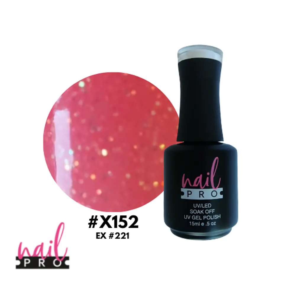 X152 ROSA ANARANJADO MICRO GLITTER 1