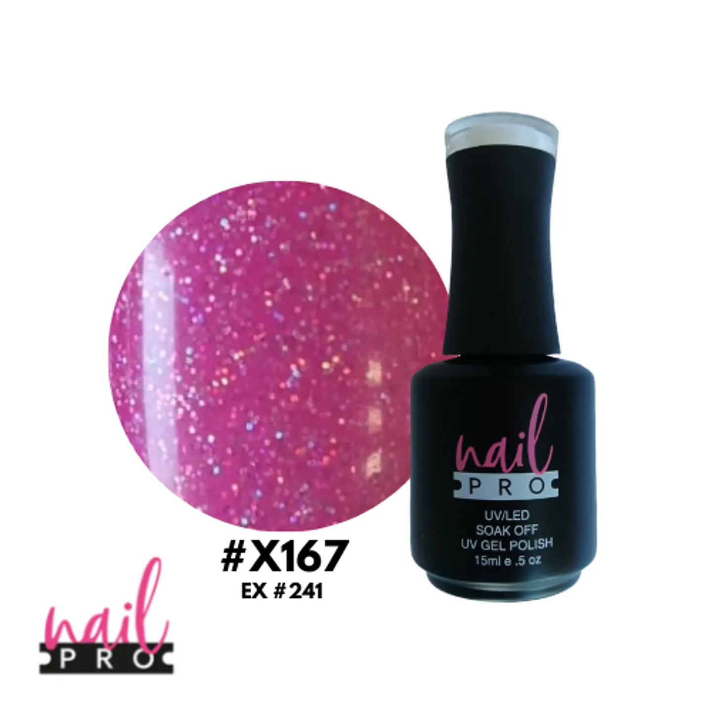 X167 FUCSIA PASTEL CON MICRO GLITTER 1