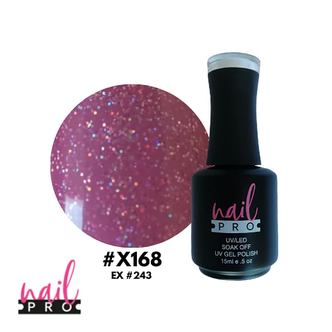 X168 ROSA LILA CON MICRO GLITTER