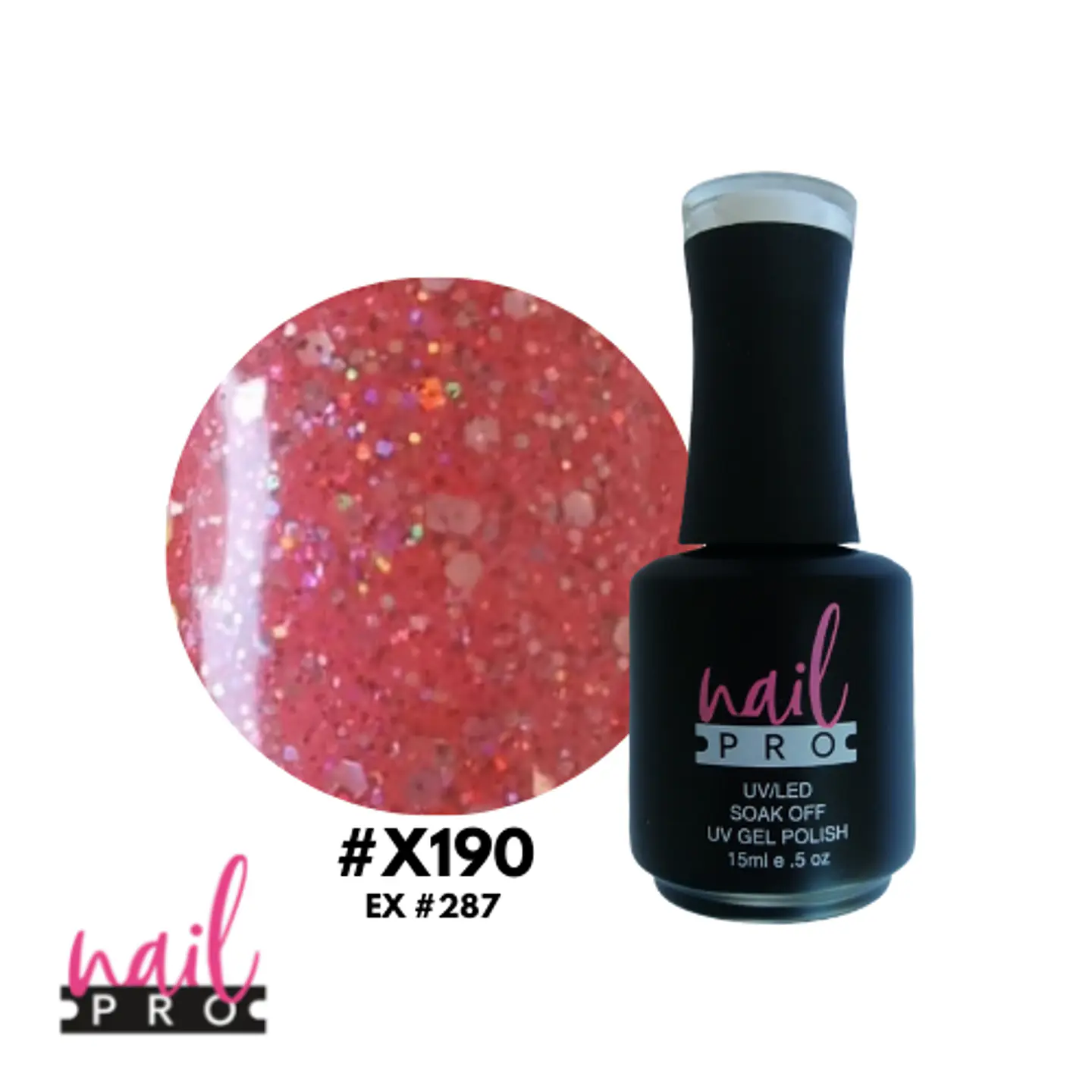 X190 ROSADO ANARANJADO CON GLITTER 1