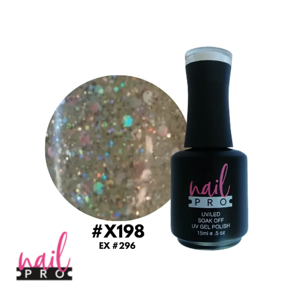 X198 Plateado verdoso con glitter holo 1