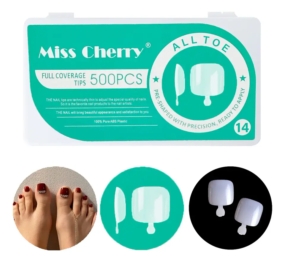 TIPS SOFT GEL PARA PIES  504 PIEZAS 1