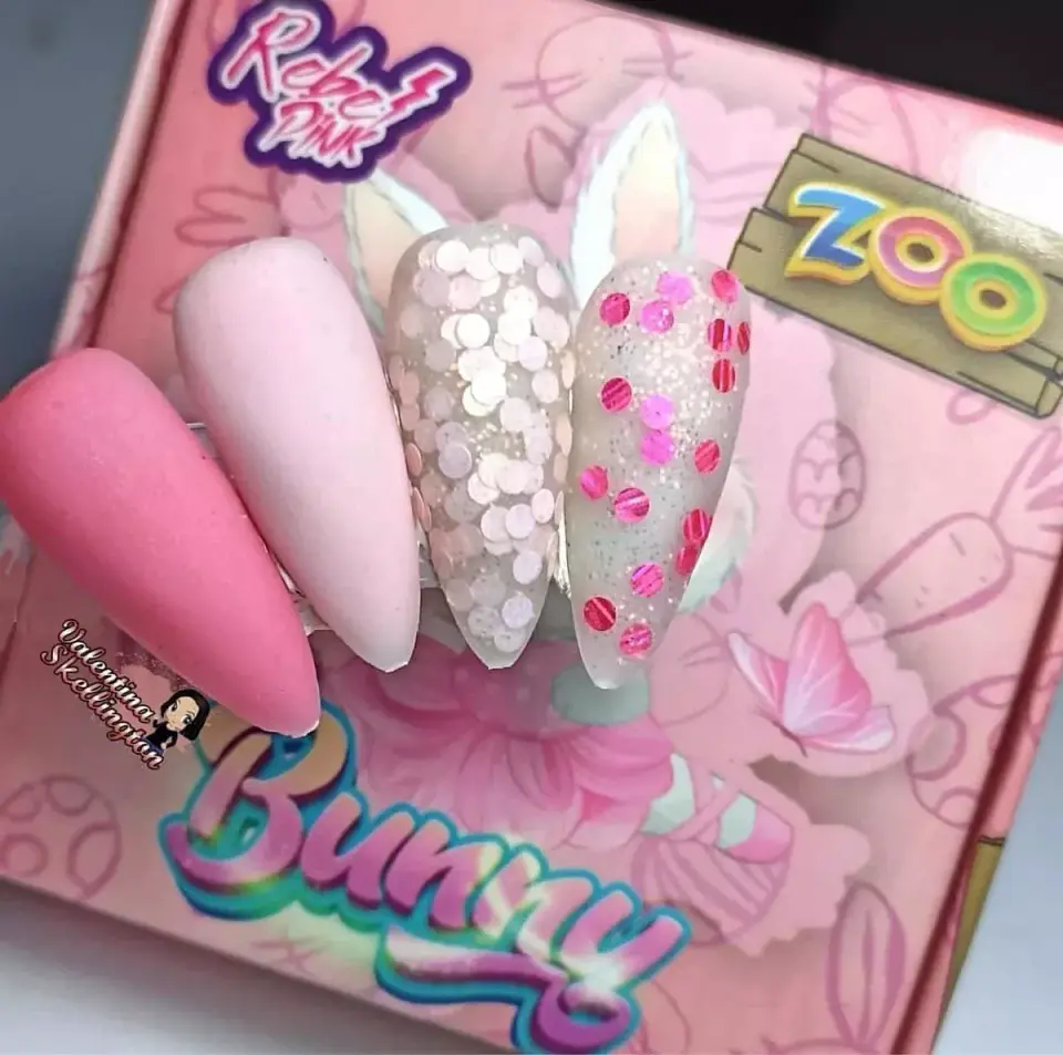 Colección de Acrílicos 4 colores Bunny De Rebel Pink 1