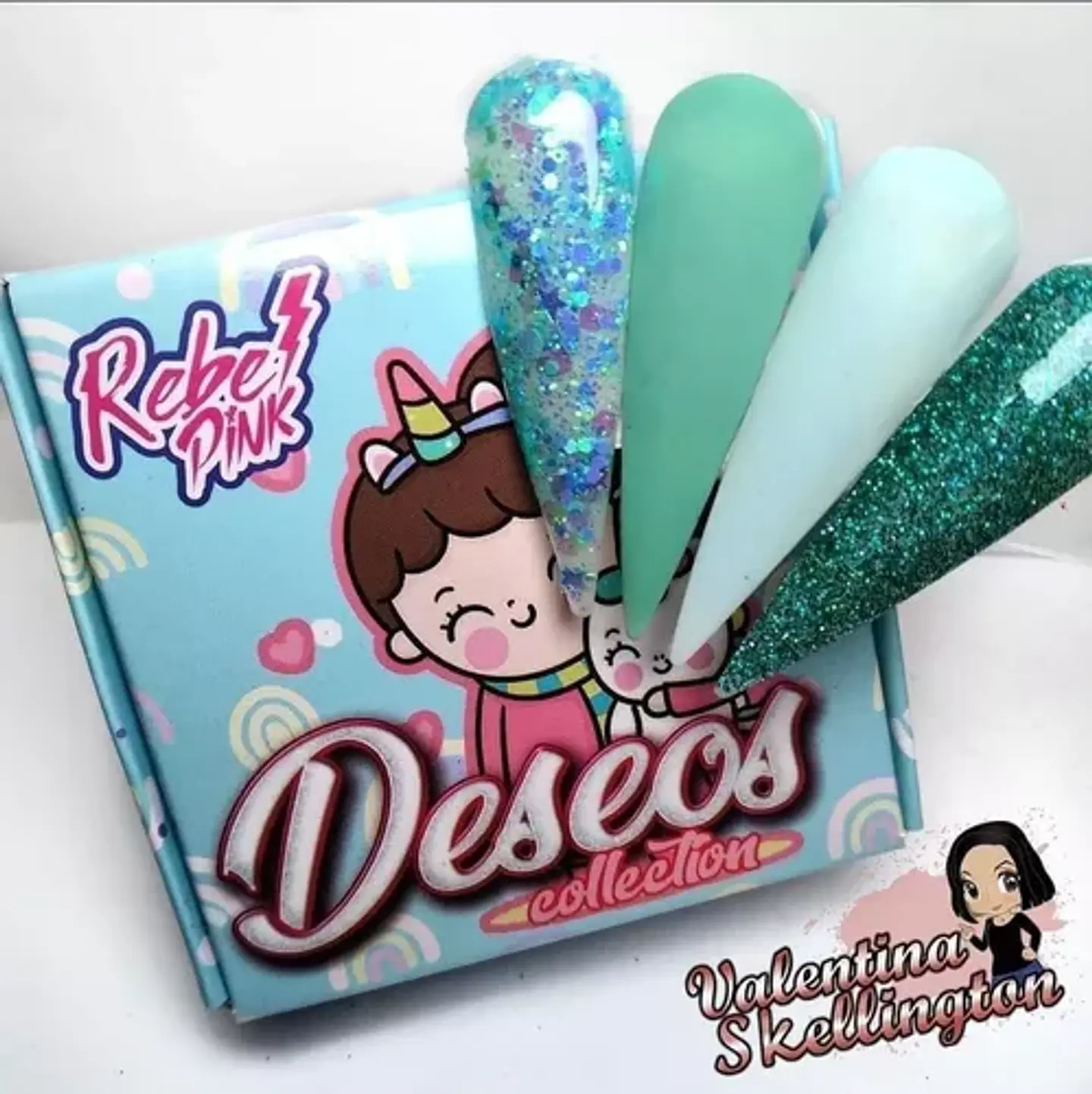 Colección de Acrílicos 4 colores  Deseos De Rebel pink 1
