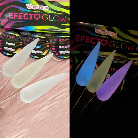 Colección de Acrílicos 3 colores Efecto Glow