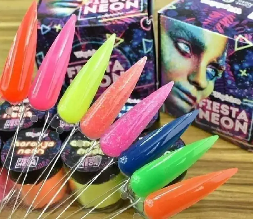 Colección de Acrílicos 8 colores  Fiesta Neon 1