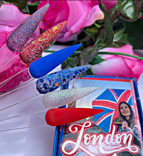 Colección de Acrílicos 6 colores  London De Divas