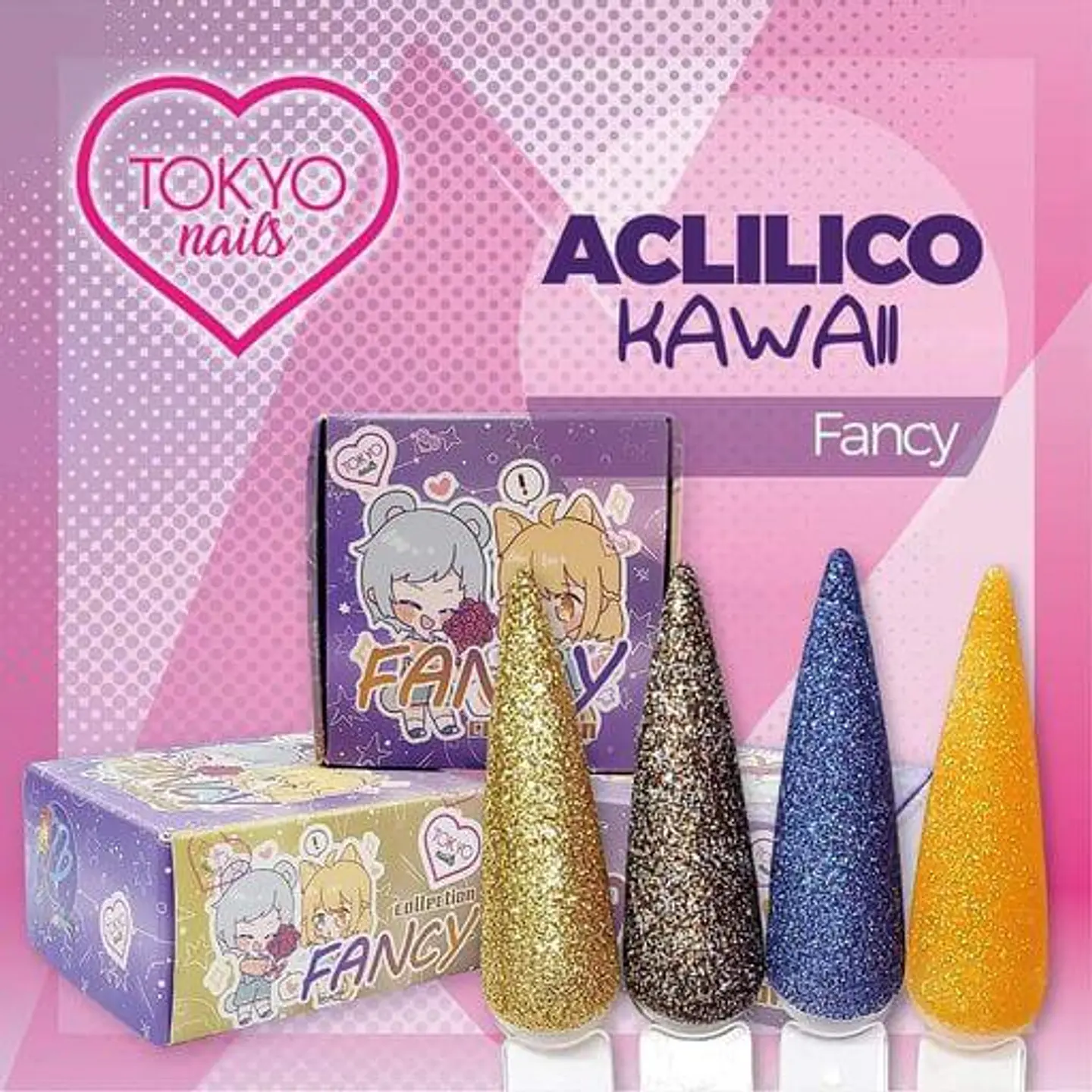 Colección de Acrílicos 4 colores Fancy 1