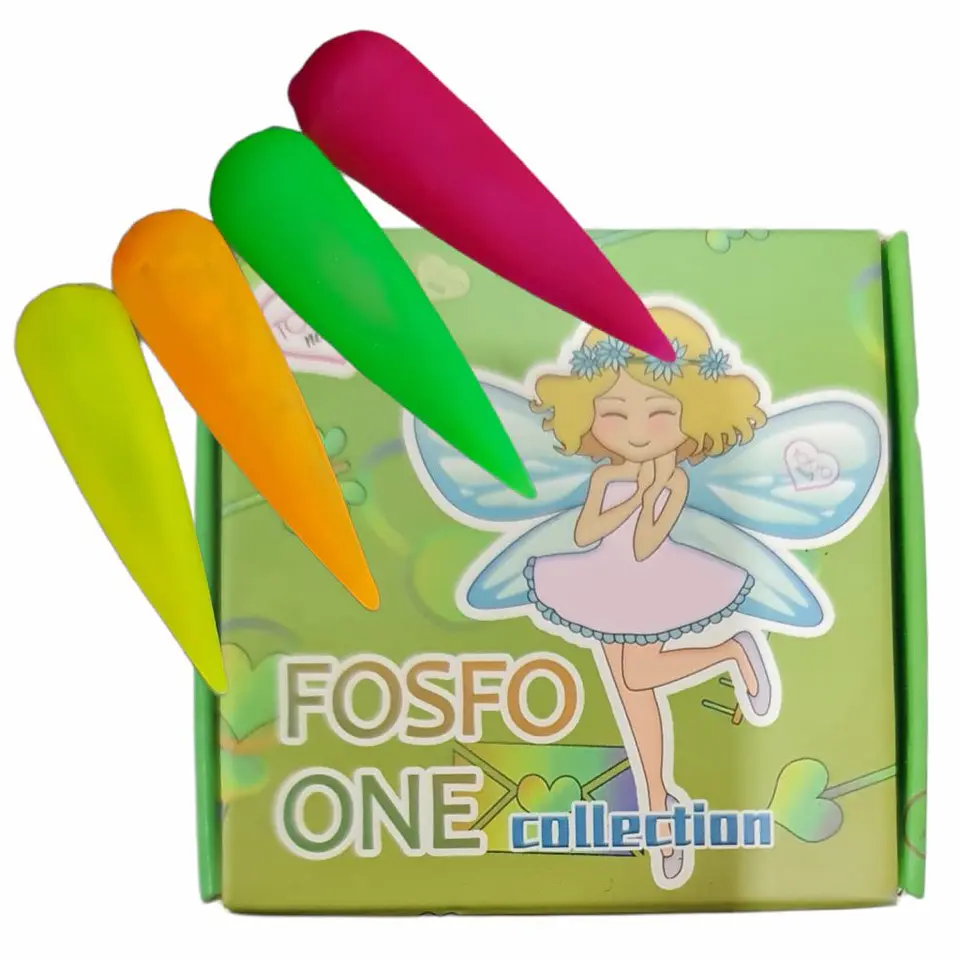 Colección de Acrílicos 4 colores Fosfo One 1