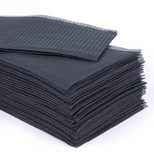 Servilleta dental Negra pack 50 unidades. Campo de trabajo.