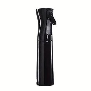 Botella atomizadora de niebla ultrafina, negro, botella de pulverización de agua continua 300ml.