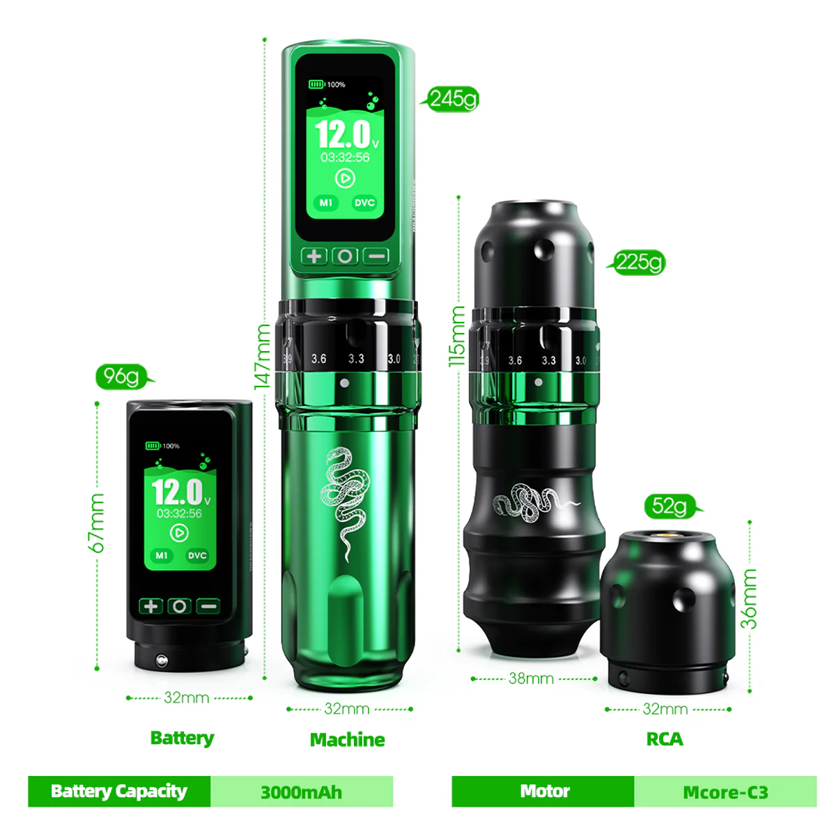 Year of Snake Edition Fold Pro タトゥーマシン DRAGONHAWK | Arte Tattoo Supply | Arte Tattoo Supply