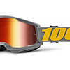 100% Strata 2 Izipizi Red Mirror Lens Goggles