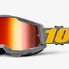 100% Strata 2 Izipizi Red Mirror Lens Goggles