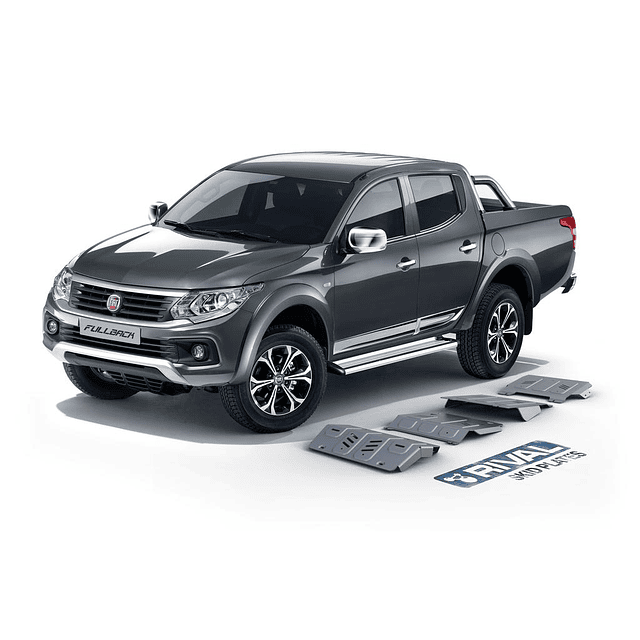 SKID PLATE MITSUBISHI NEW L200 2019+ / FIAT FULLBACK, 2016+ (4 PLACAS DE ACERO 3MM)