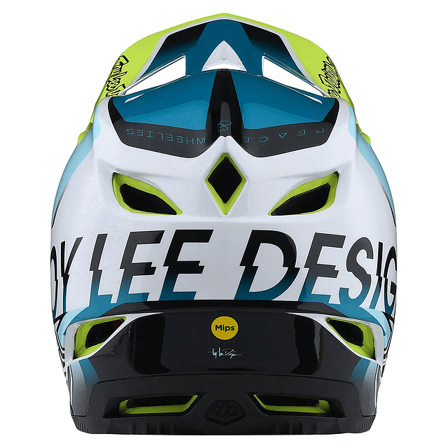 Casco Troy Lee Designs D4 Composite Mips QUALIFIER WHITE GREEN