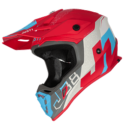 Casco de moto J38 Korner Light Red White