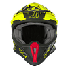 Casco de moto J18 Vertigo Red Grey Fluo Yellow 