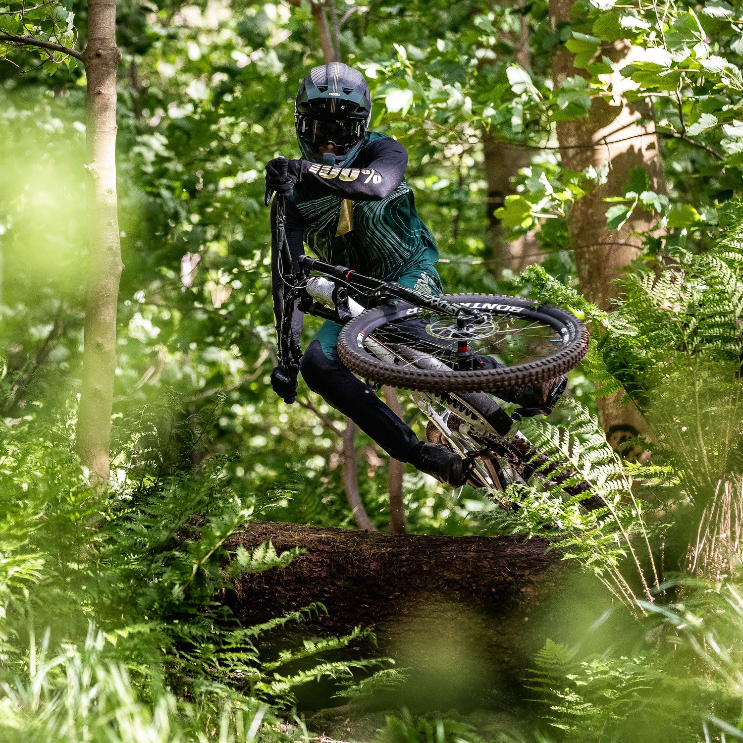 100% MTB Wear R-Core Long Sleeve Jersey XL Camiseta, Unisex Adulto, Black/Racer Red (Multicolor