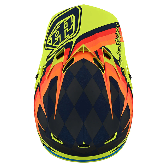 Casco Troy Lee Designs SE4 POLYACRYLITE MIPS WARPED YELLOW 