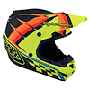 Casco Troy Lee Designs SE4 POLYACRYLITE MIPS WARPED YELLOW 