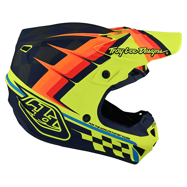 Casco Troy Lee Designs SE4 POLYACRYLITE MIPS WARPED YELLOW 