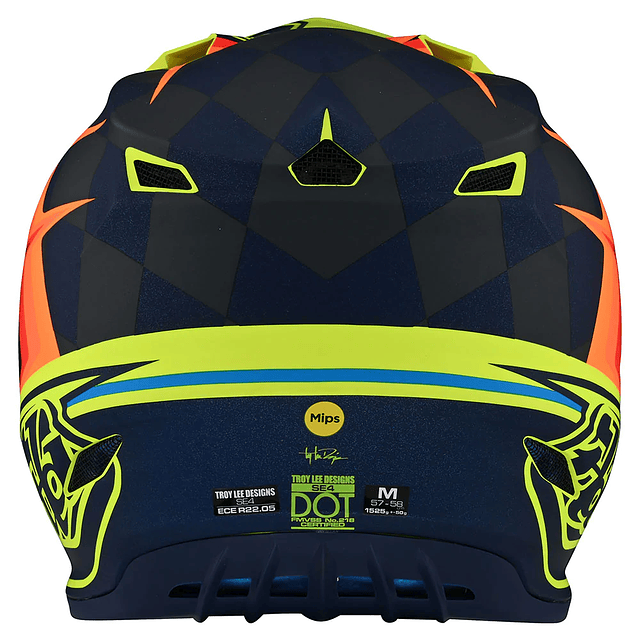 Casco Troy Lee Designs SE4 POLYACRYLITE MIPS WARPED YELLOW 