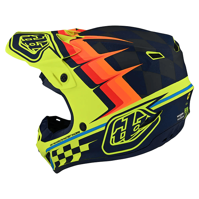 Casco Troy Lee Designs SE4 POLYACRYLITE MIPS WARPED YELLOW 