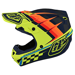 Casco Troy Lee Designs SE4 POLYACRYLITE W/MIPS WARPED YELLOW 